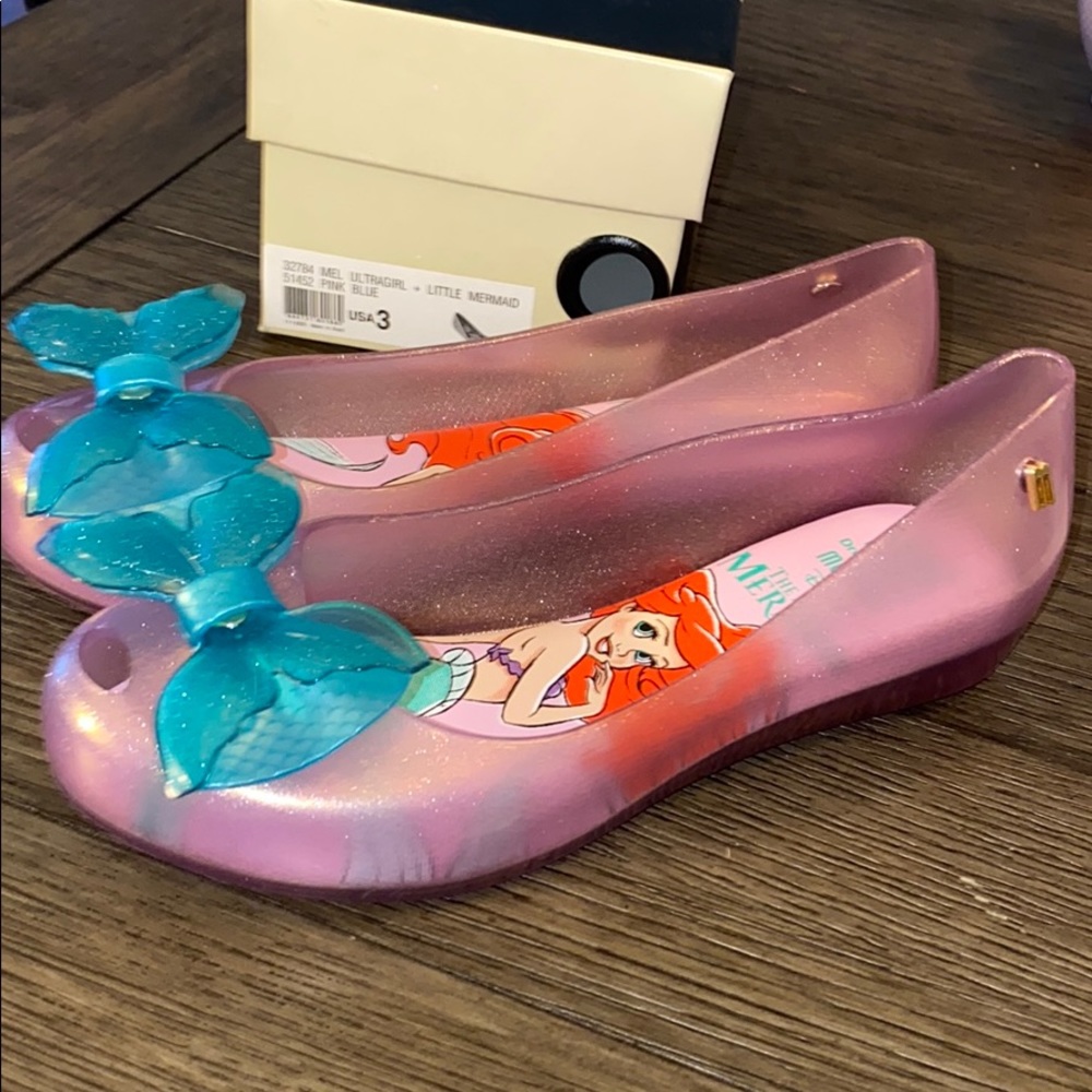 Mel by Melissa little mermaid shoes sz3